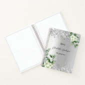 Carnet Eeucalyptus blanc argenté élégant (Intérieur)