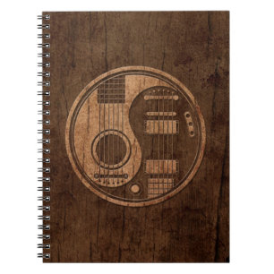 Carnet Effet acoustique en bois de Yin Yang de guitares