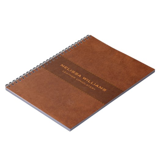 Carnet Effet Cuir Brown avec points (Côté gauche)