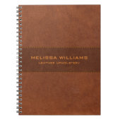 Carnet Effet Cuir Brown avec points (Devant)