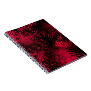 Carnet Effet de taches de peinture Rouge & Noir