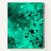 Carnet Effet de taches de peinture vert et noir (Dos)