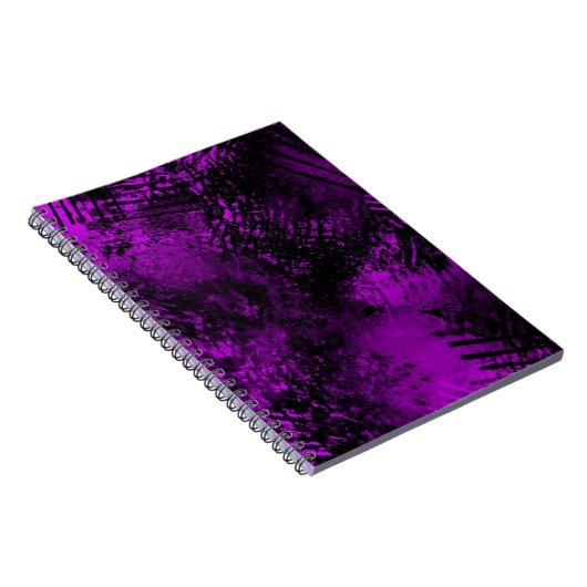 Carnet Effet de taches de peinture Violet et Noir (Côté Droit)