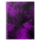 Carnet Effet de taches de peinture Violet et Noir (Devant)