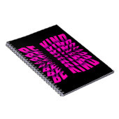 CARNET EFFET DE TEXTE SOIS GENTIL TYPOGRAPHIE ROSE (Côté Droit)
