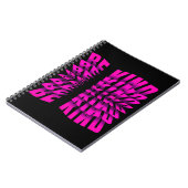CARNET EFFET DE TEXTE SOIS GENTIL TYPOGRAPHIE ROSE (Côté gauche)