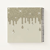 Carnet Effet Elégant de Parties scintillant de la goutte  (Dos)