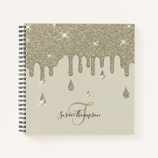 Carnet Effet Elégant de Parties scintillant de la goutte  (Devant)