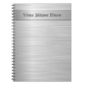 Carnet Effet en acier balayé - bloc - notes (Devant)