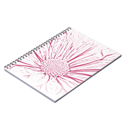 Carnet Effet Fleur Rose Daisy (Côté gauche)