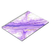 Carnet effet marbre violet (Côté gauche)