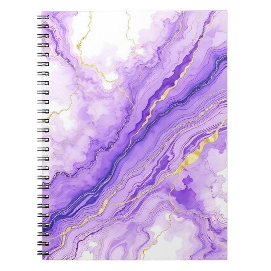 Carnet effet marbre violet (Devant)