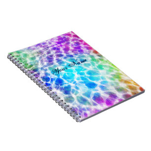 Carnet Effet onduleux hippie d'arc-en-ciel de Tiedye