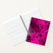 Carnet Effet Paint Splatter rose et noir (Intérieur)