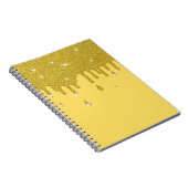 Carnet Effet Parties scintillant or et étincelles (Côté Droit)