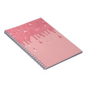 Carnet Effet Parties scintillant rose et étincelles (Côté Droit)