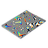 Carnet Effets numériques. Fond abstrait vibrant. Colo (Côté gauche)