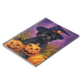 Carnet Éffrayant Affenpinscher Halloween sorcière et Citr (Côté gauche)