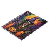 Carnet Éffrayant Afghan Hound Halloween sorcière et Citro (Côté gauche)