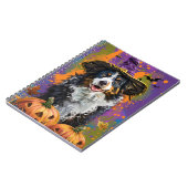 Carnet Éffrayant Australien Berger Halloween Citrouille s (Côté gauche)