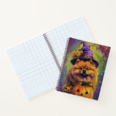 Carnet Éffrayant Chow Chow Chien Halloween sorcière et Ci (Intérieur)