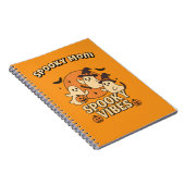Carnet Éffrayant Cute Retro Ghosts Halloween (Côté Droit)