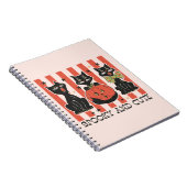 Carnet Éffrayant et mignon - Chat noir et Citrouille (Côté Droit)