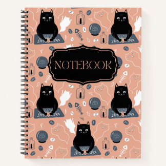 Carnet Éffrayant Fantômes de chat Halloween