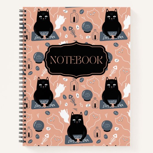 Carnet Éffrayant Fantômes de chat Halloween (Devant)