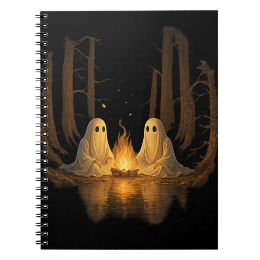 Carnet Éffrayant Feu de Feu de Feu de nuit Art - Hallowee (Devant)