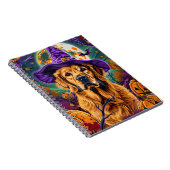 Carnet Éffrayant Golden Retriever Halloween sorcier Citro (Côté Droit)