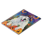 Carnet Éffrayant Grand Pyrénées Chien Halloween Citrouill (Côté gauche)