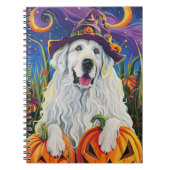 Carnet Éffrayant Grand Pyrénées Chien Halloween Citrouill (Devant)