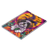 Carnet Éffrayant Malti Tzu Chien Halloween Sorcière Et Ci (Côté gauche)