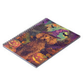 Carnet Éffrayant Poodle Chien Halloween sorcière et Citro (Côté gauche)