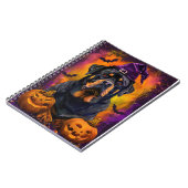 Carnet Éffrayant Rottweiler Chien Halloween sorcière et C (Côté gauche)