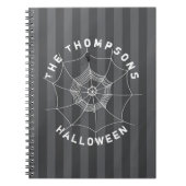 Carnet Éffrayant Spider dans Spider Web (Devant)