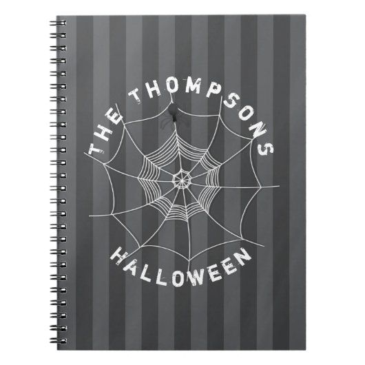 Carnet Éffrayant Spider dans Spider Web (Devant)