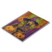 Carnet Éffrayant Weimaraner Chien Halloween sorcière et C (Côté gauche)