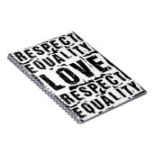 Carnet Égalité Amour et respect Mois de la fierté (Côté Droit)
