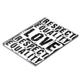Carnet Égalité Amour et respect Mois de la fierté (Côté gauche)
