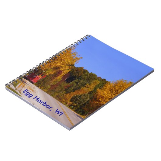 Carnet Egg Harbour, WI automne saison avec chariot (Côté gauche)