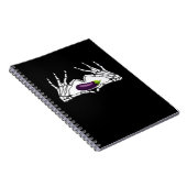 Carnet Eggplant Classic - Squelette Mains Coeur (Côté Droit)
