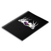 Carnet Eggplant Classic - Squelette Mains Coeur (Côté gauche)