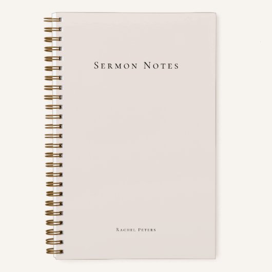 Carnet Eglise de sermon moderne personnalisée (Recto)