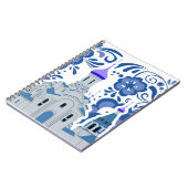 Carnet Eglises ukrainiennes de Kiev bleu et blanc Post-it (Côté gauche)