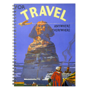 Carnet Egypte affiche de voyage vintage restaurée