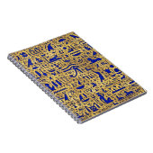 Carnet Egyptian hieroglyphic Lapis Lazuli and Gold (Côté Droit)