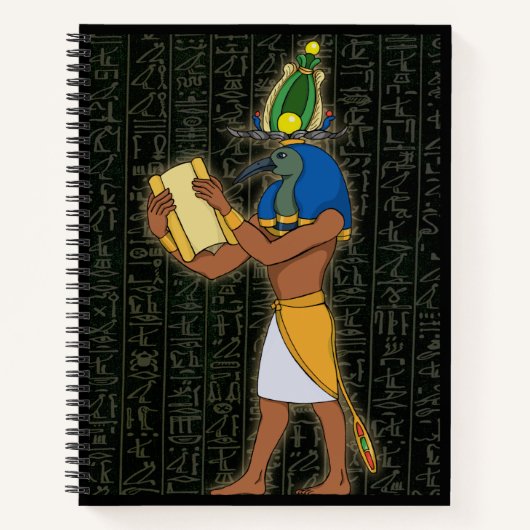 Carnet égyptien de luxe Thoth God Thoth (Devant)