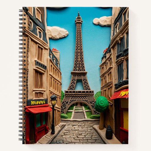 Carnet Eiffel Tower Clay Model (Devant)
